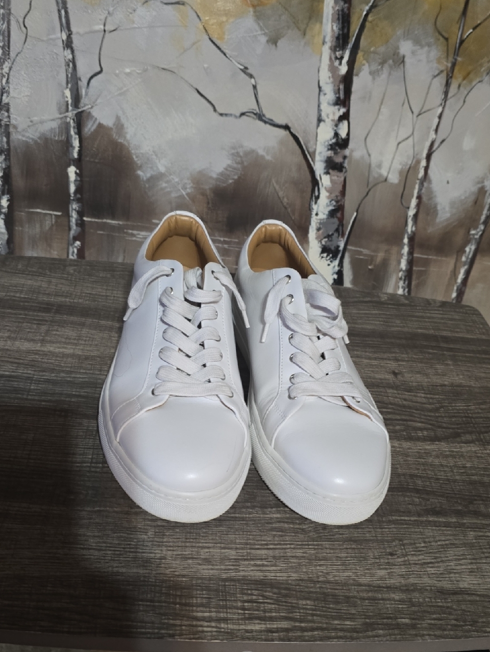 Men's White Leather Thursday Lace-Up Sneakers